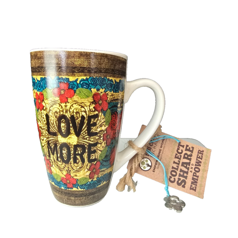 Love More Coffee/Tea Mug by Soreh Designs 5 1/4" Tall